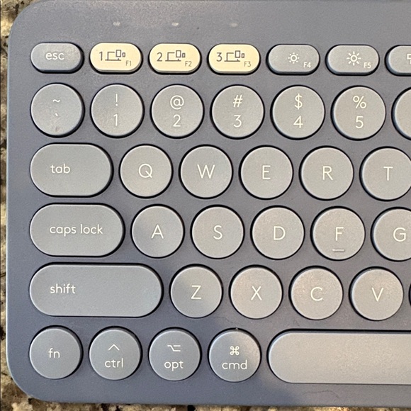 Blue Logitech Compact Wireless Keyboard - Picture 2 of 7